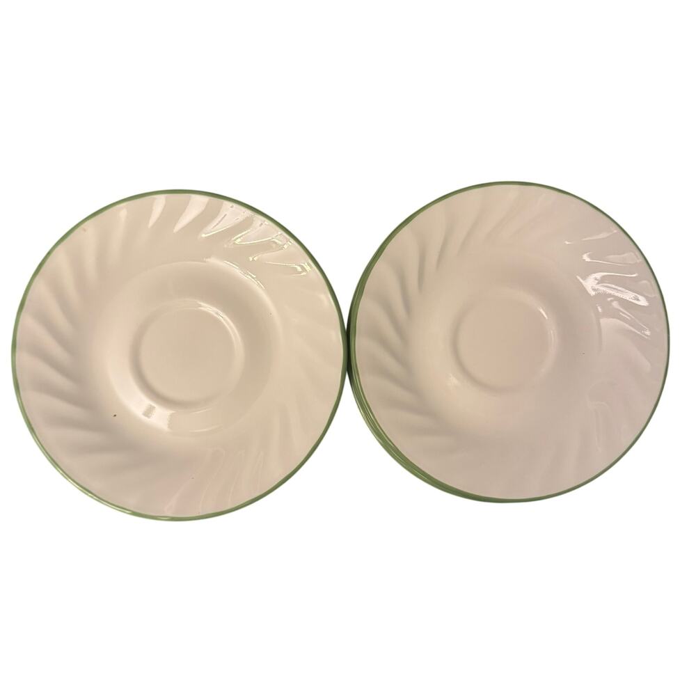 Vintage Corelle by Corning Chutney Pattern White Dinner Plates Set of 6 Saucers